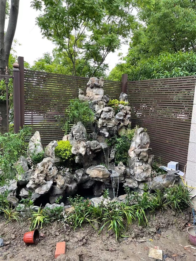 泗洪别墅假山景观庭院设计